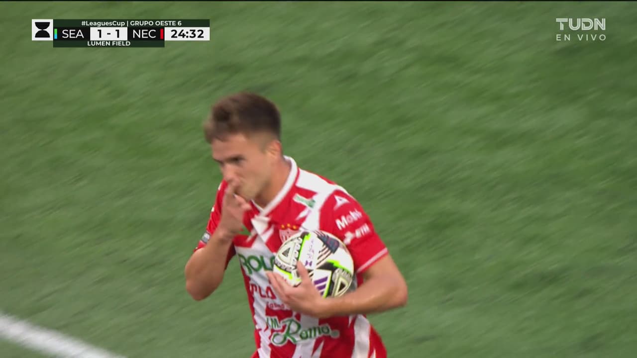 ¡Iguala Necaxa! Palavecino saca un rayo y marca el 1-1 ante Seattle