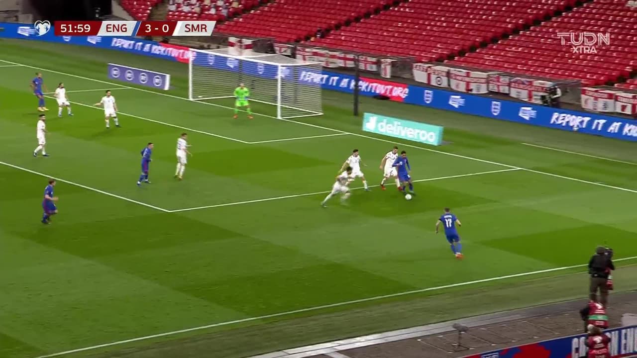 ¡Doblete de Dominic Calvert-Lewin e Inglaterra ya gana 4-0!