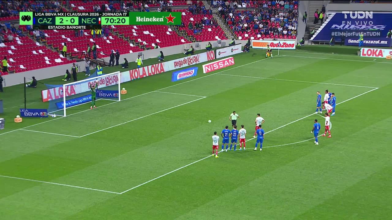 ¡GOL!  anota para Necaxa. Ricardo Monreal