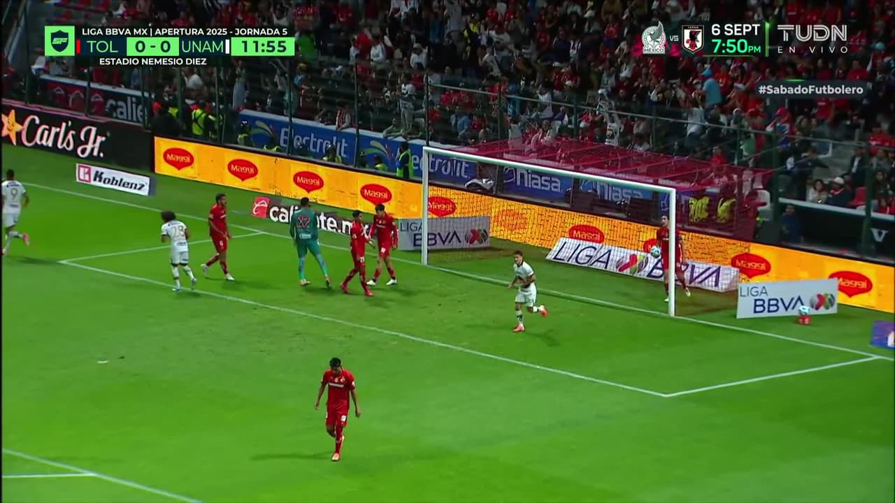 ¡Golazo colectivo de Pumas! ¡Jorge Ruvalcaba abre el marcador en el infierno!