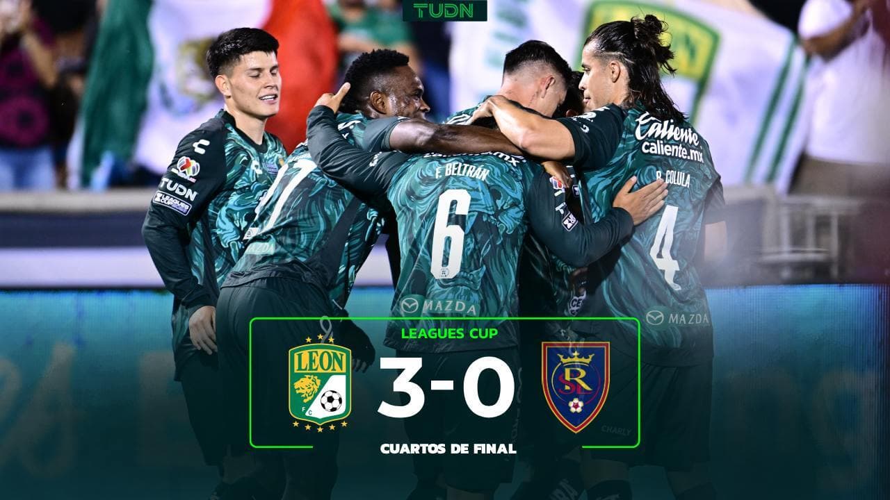 León eliminó al Real Salt Lake de la Leagues Cup con goleada