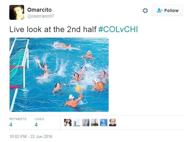 Las redes sociales muestran su apoyo a Colombia y Chile en la semifinal de la Copa América Centenario.