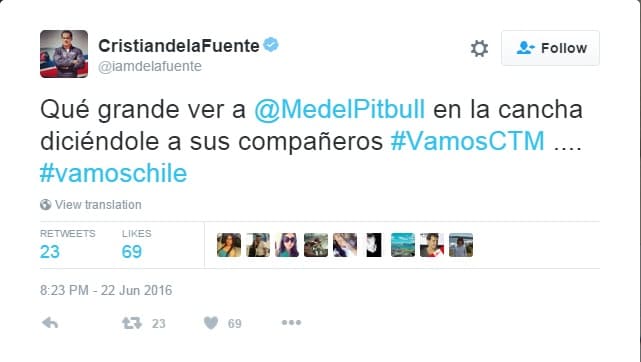 Las redes sociales muestran su apoyo a Colombia y Chile en la semifinal de la Copa América Centenario.