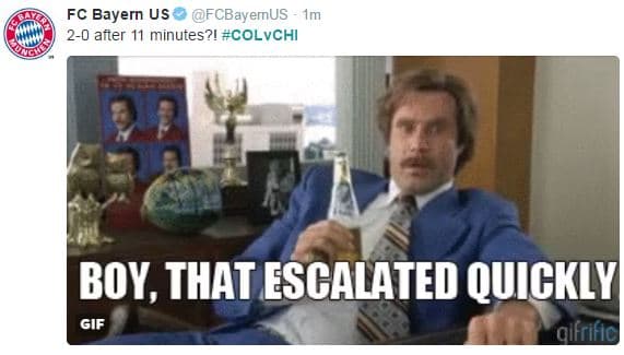 Las redes sociales muestran su apoyo a Colombia y Chile en la semifinal de la Copa América Centenario.