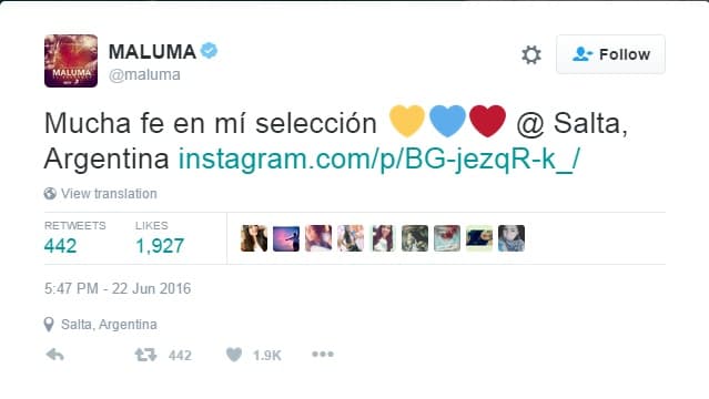 Las redes sociales muestran su apoyo a Colombia y Chile en la semifinal de la Copa América Centenario.