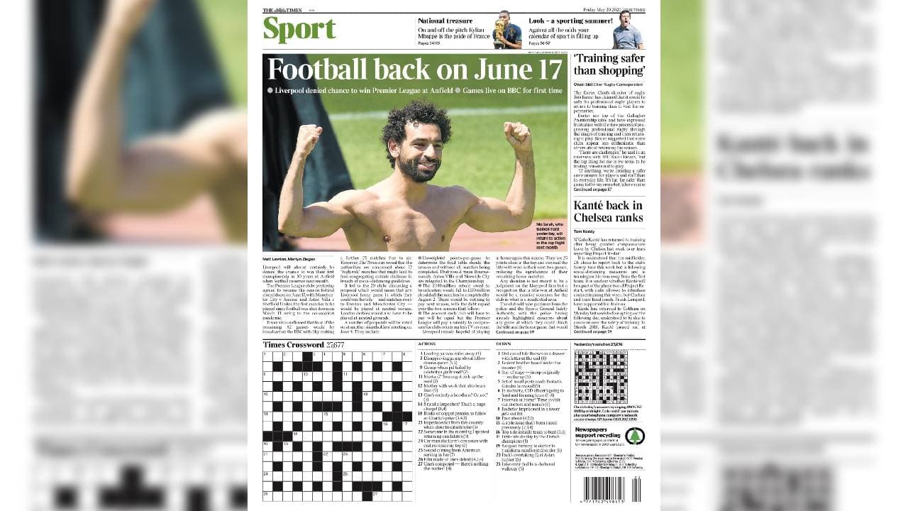 Los tabloides ingleses divulgan la noticia del regreso del máximo circuito del futbol inglés.