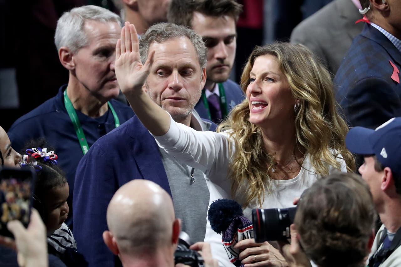 La súpermodelo Gisele Bündchen, esposa de Tom Brady, claramente no podía perderse este juego y su posterior celebración.