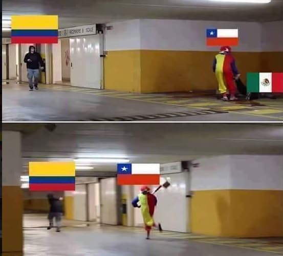 Memes del partido de Chile contra Colombia.