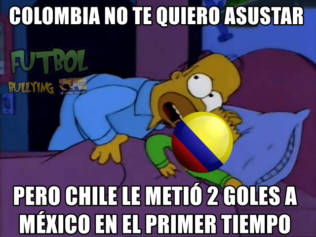 Memes del partido de Chile contra Colombia.