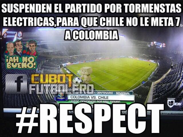 Memes del partido de Chile contra Colombia.