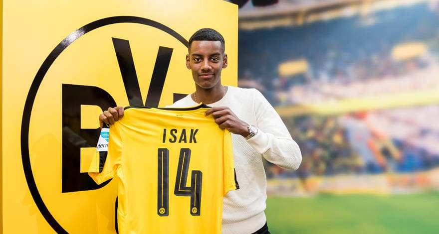 El 'nuevo Zlatan', Alexander Isak, firma con el Borussia Dortmund rechazando al Real Madrid