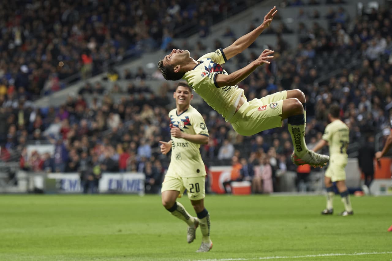 during the game Monterrey vs America, corresponding to Day 07 of the Torneo Clausura 2020 of the Liga BBVA MX, at BBVA Bancomer Stadium, on February 22, 2020. <br><br> durante el partido Monterrey vs America, correspondiente a la Jornada 07 del Torneo Clausura 2020 de la Liga BBVA MX, en el Estadio BBVA Bancomer, del 22 de Febrero de 2020.