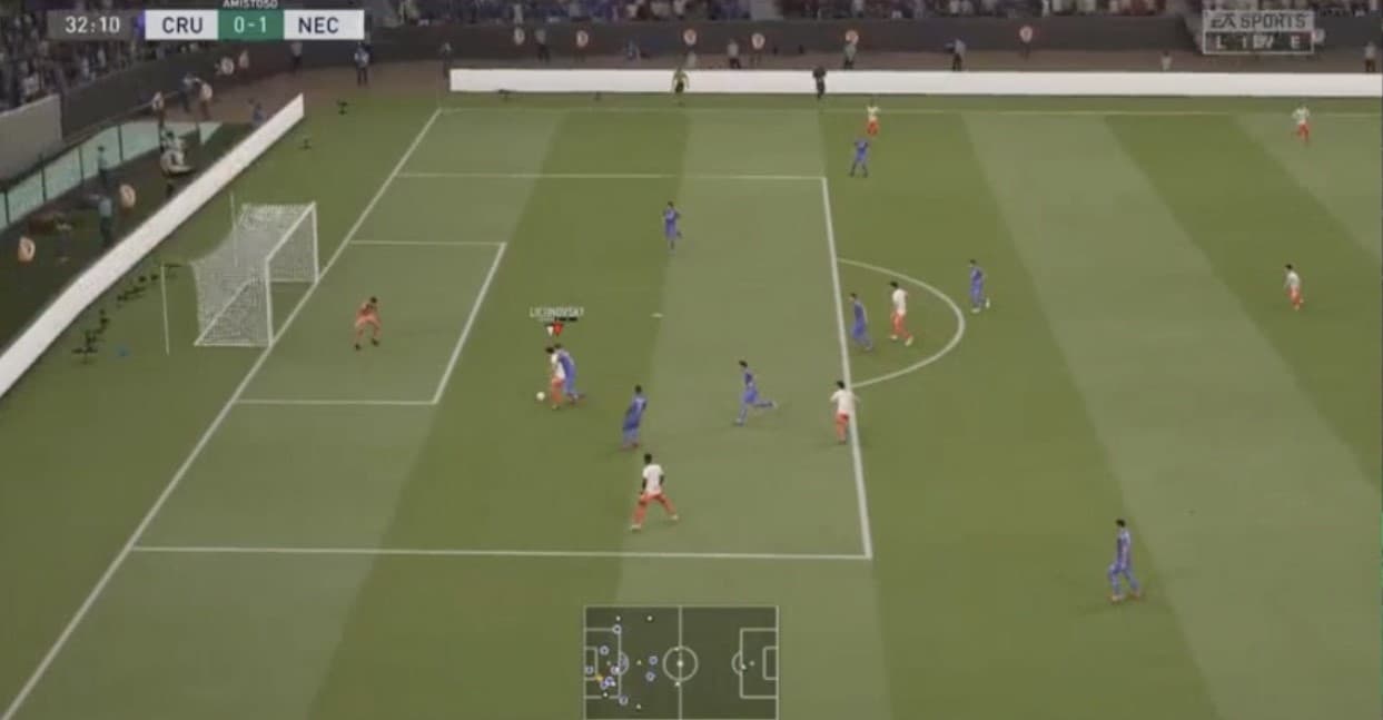 Cruz Azul no logra aguantar la ventaja y en la última jugada del partido Kevin Mercado se logra meter en el área de la Máquina para marcar el tanto del empate.