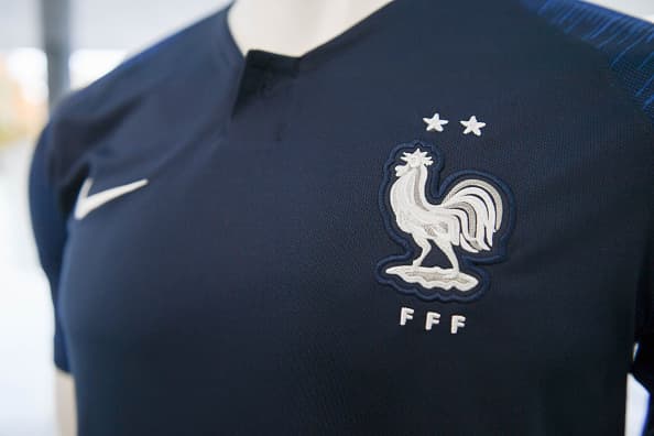 Illustration picture of France jersey with the two stars before for the training session of the France soccer team at Centre National du Football on November 12, 2018 in Clairefontaine, France. (Photo by Anthony Dibon/Icon Sport via Getty Images)