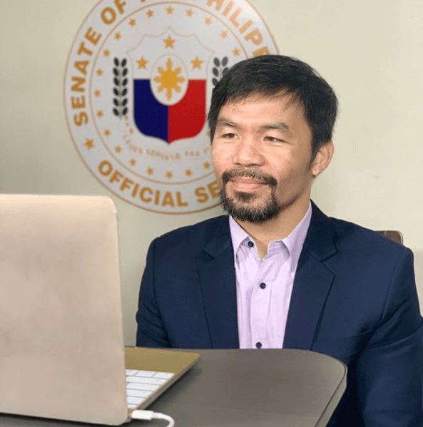 Pacquiao ahora funge como senador en su país y ha sido señalado como futuro presidente.