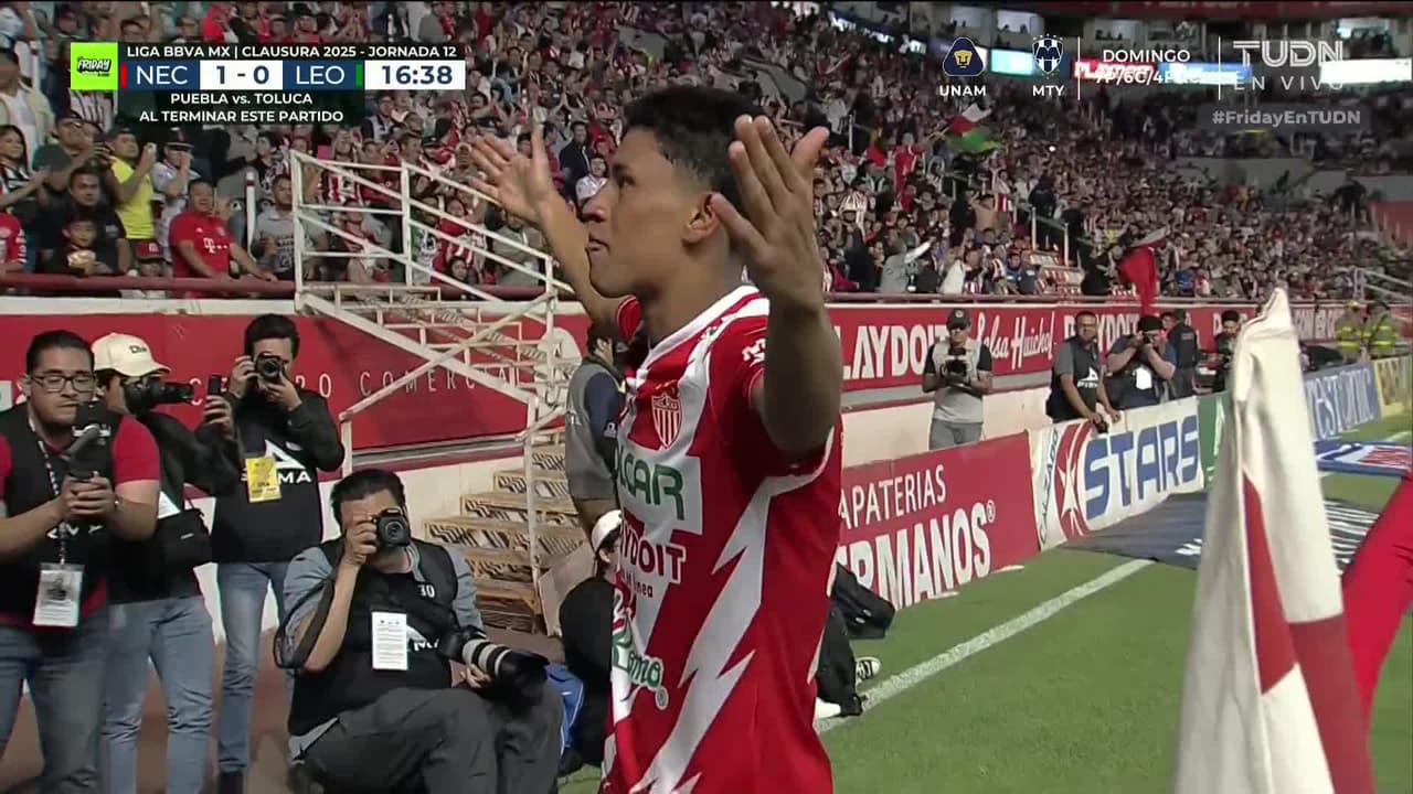 ¡Golazo de Necaxa! Johan Rojas le pega con furia al ángulo
