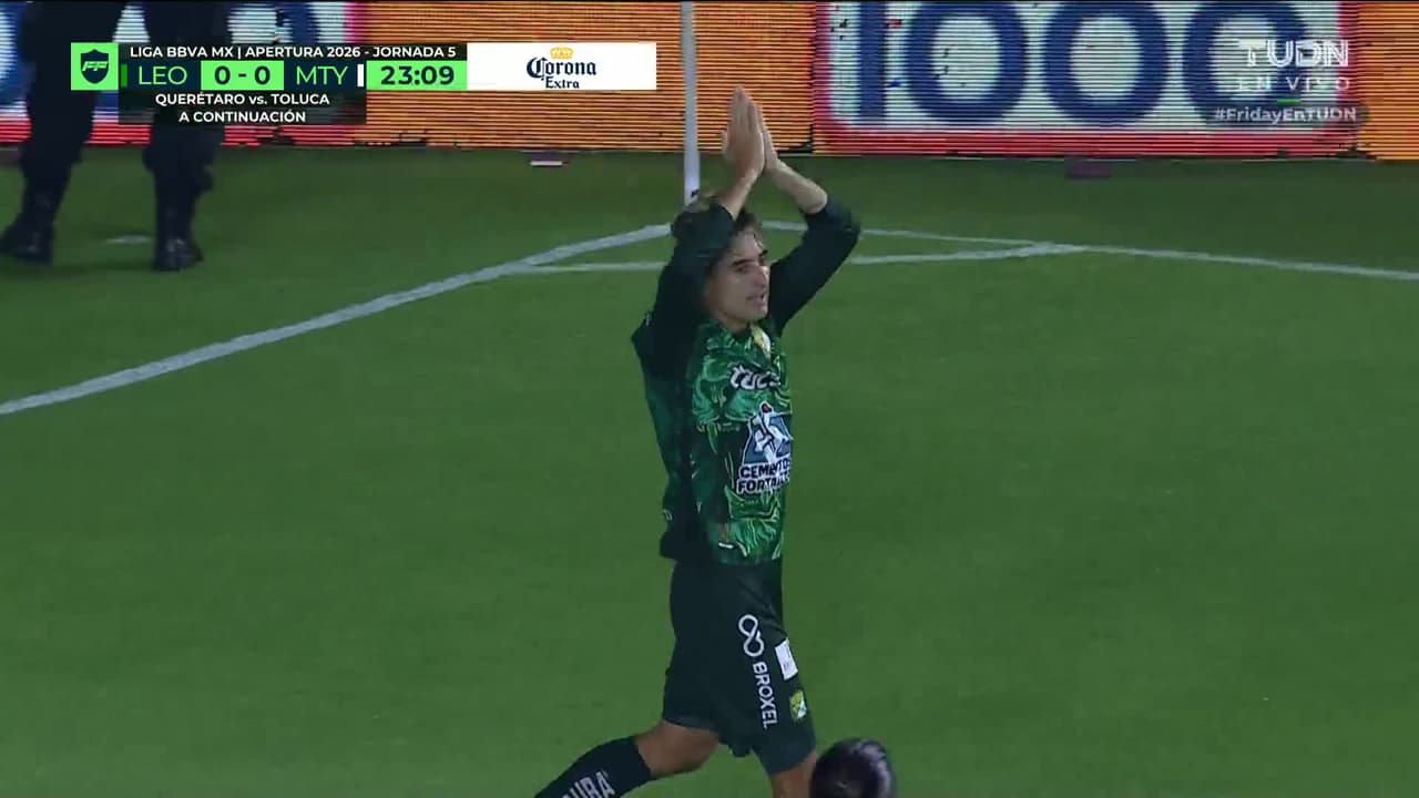 ¡Gooool de León! Tremenda jugada de la fiera para que Jordi Cortizo ponga el primero