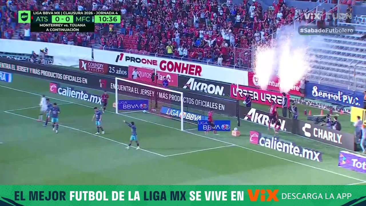 ¡Gool del Atlas! ¡Djurdjevic abre el marcador y la manda al fondo de las redes