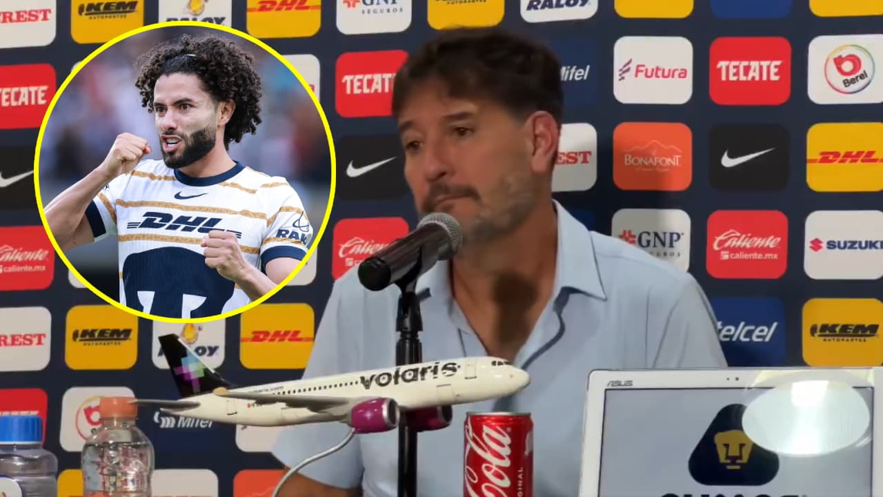 Pumas aún no sabe jugar sin 'Chino' Huerta, acepta Gustavo Lema
