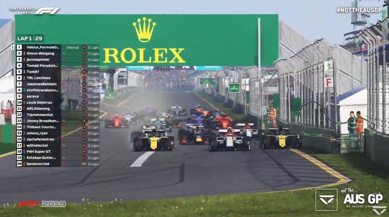 Ante la cancelación del inicio de la temporada de la Fórmula Uno, se corrió virtualmente el GP de Australia y hubo famosos que sorprendieron... hasta el portero del Real Madrid.