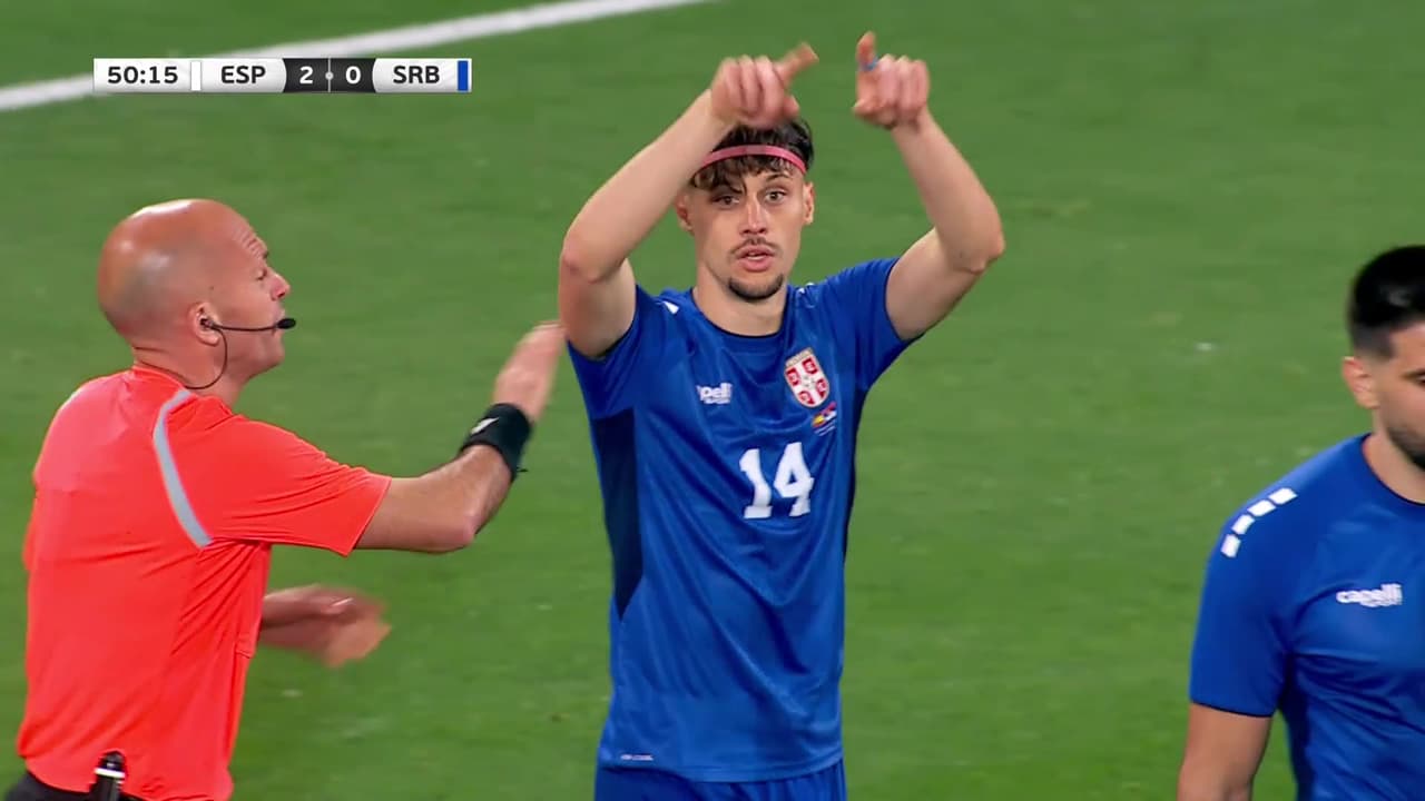 ¡Era un golazo de Serbia a España y lo anularon por esta acción!