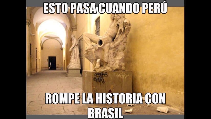 La eliminación de Brasil con un polémico gol de Perú no fue perdonada por las redes sociales que con memes se burlaron.