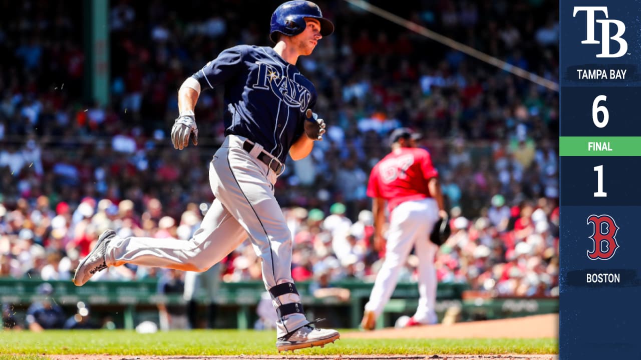 Tampa Bay arrolló a los Boston Red Sox seis carreras contra una en Fenway Park el domingo 8 de junio de 2019.