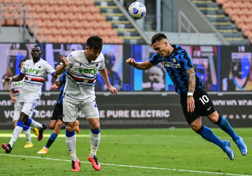 Roberto Gagliardini, Alexis Sánchez, Andrea Pinamonti y Lautaro Martínez son los encargados de anotar en la goleada 5-1 sobre la Sampdoria.