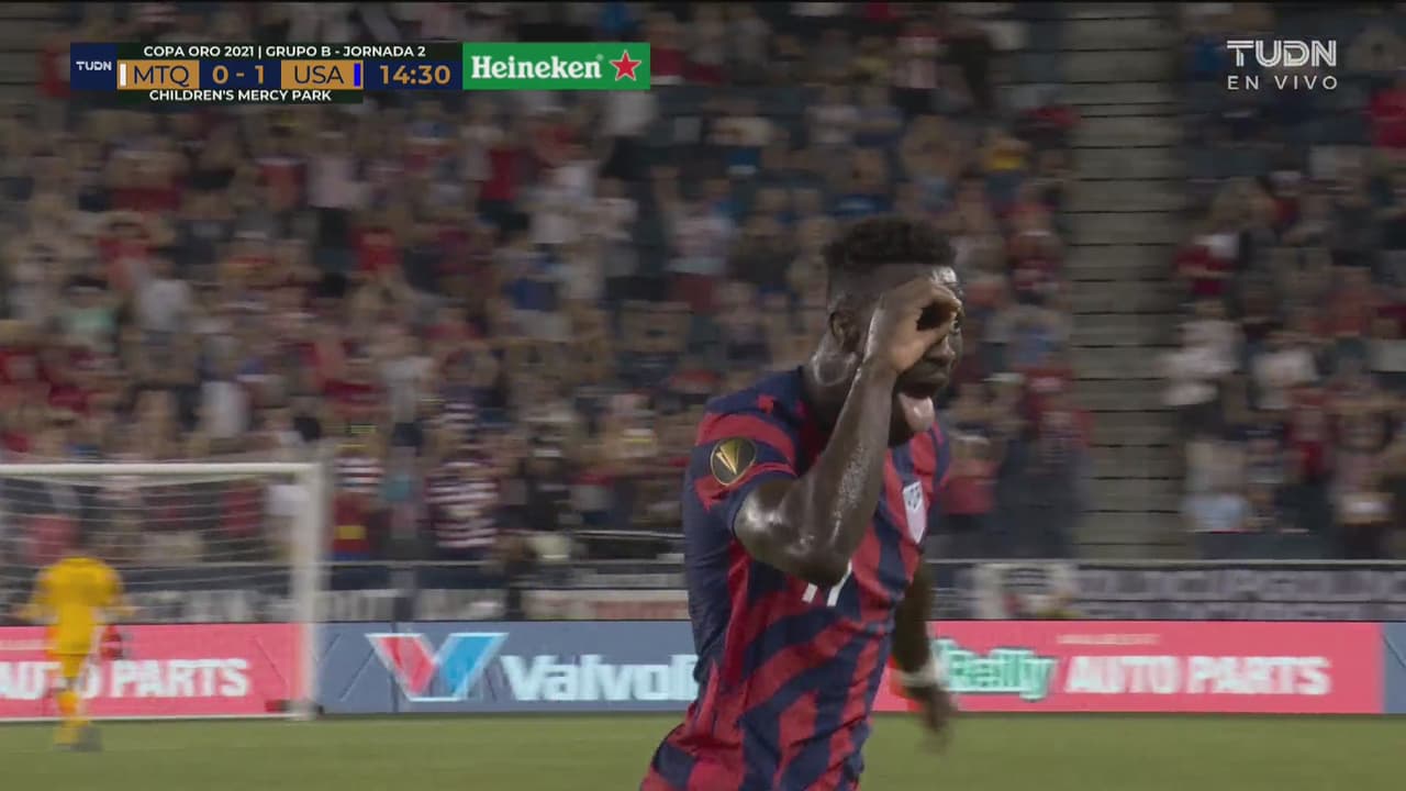 ¡Se abre el marcador! Dike remata de cabeza y hace el 0-1 de Team USA