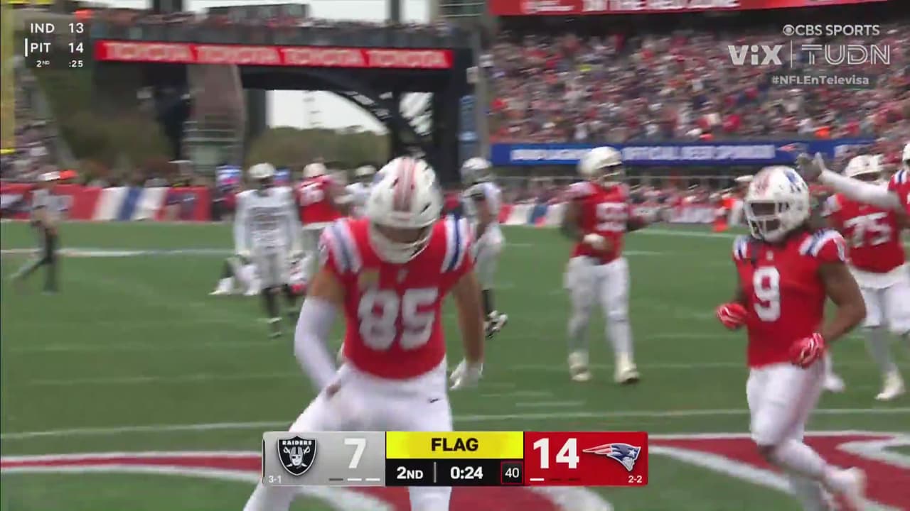 ¡Touchdown de Hunter Henry! Drake Maye aumenta ventaja para Patriots