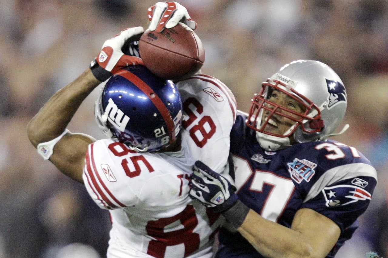 La recepción de David Tyree fue la jugada más icónica del Super Bowl XLVII.