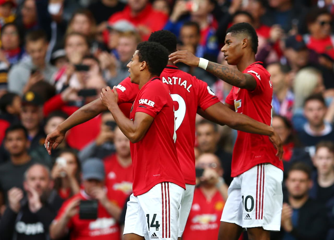 Anthony Martial hizo el segundo y Marcus Rashford marcó el tercero para lograr doblete.