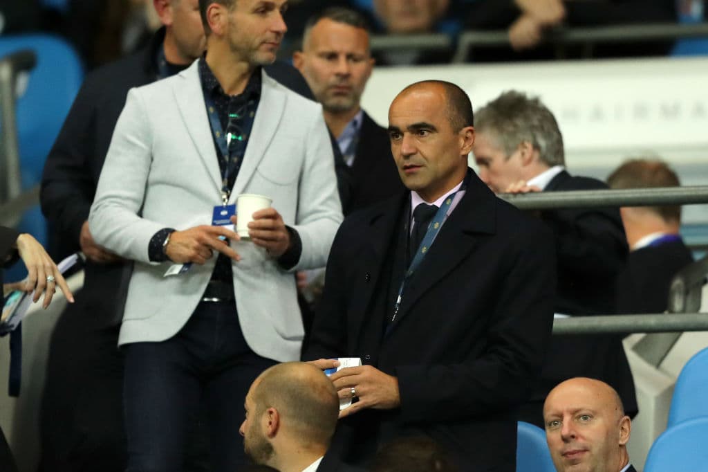 En Manchester también se presentó Roberto Martínez, el director técnico español de la selección de Bélgica.
