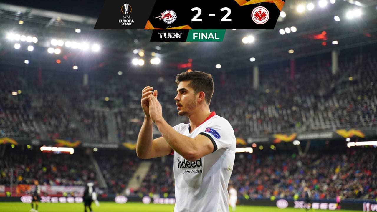 El Frankfurt empató a dos con Salzburg y clasifica a Octavos