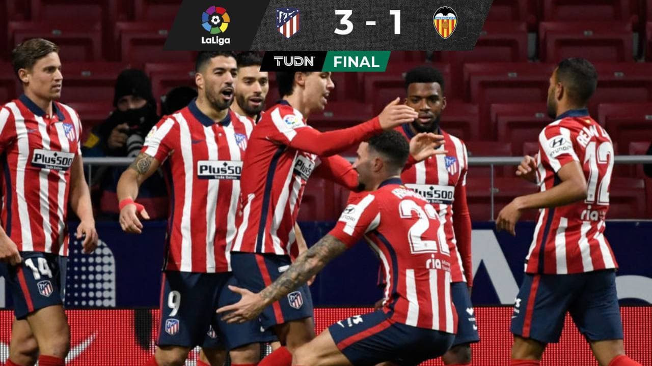 Atlético de Madrid viene de atrás para vencer al Valencia