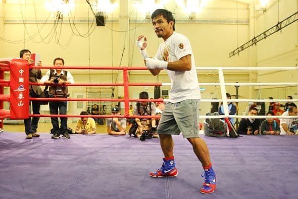 Manny Pacquiao entrena