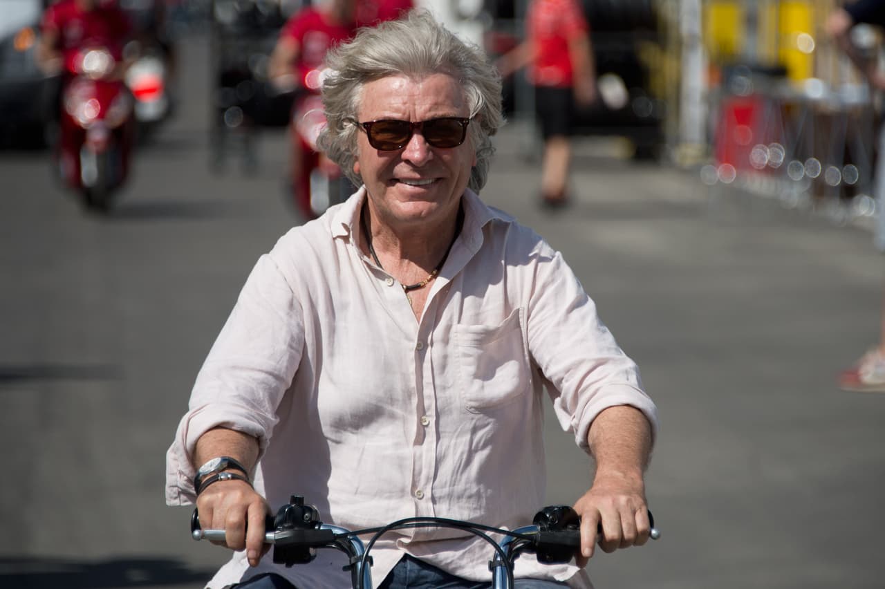 SCARPERIA, ITALY - JULY 12: Angel Nieto of Spain rides the scooter in paddock during the MotoGp of Italy at Mugello Circuit on July 12, 2012 in Scarperia, Italy. (Photo by Mirco Lazzari gp/Getty Images)