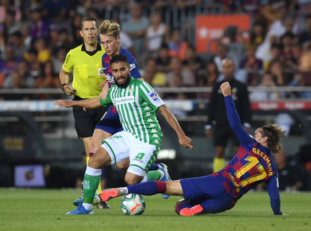 Nabil Fekir con el Betis ante el Barcelona.
