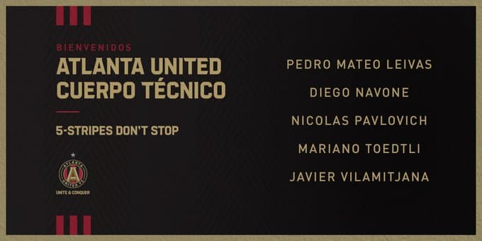Atlanta United anunció al cuerpo técnico de Gabriel Heinze