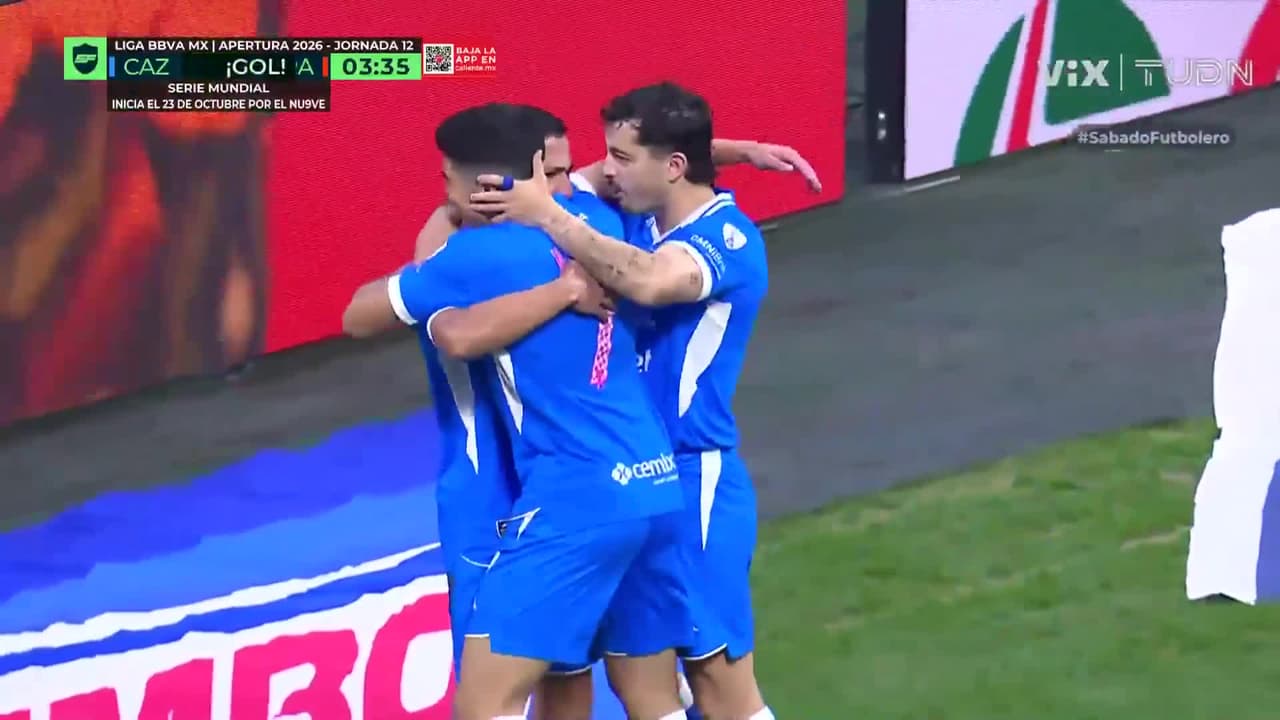 ¡Gol de Cruz Azul! Andrés Montaño se lanza de la tercera cuerda y con la zurda firma el 1-0 sobre Juárez