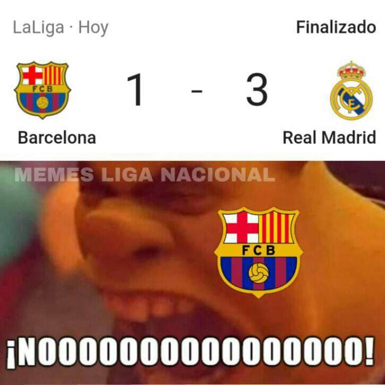 El Real Madrid y los memes tundieron al Barcelona | Los culés perdieron el Clásico del futbol español y los memes no tardaron en aparecer.