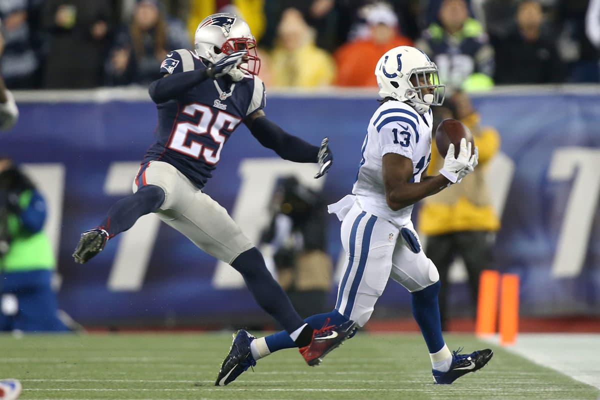 Como resultado, Hilton tiene 17 recepciones para más de 40 yardas, incluyendo 6 en el 2014. Para esta temporada podría tener más oportunidades uno a uno que hará que mejore su producción (AP-NFL).