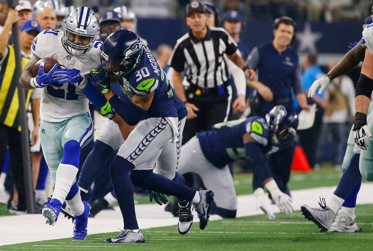 <b>Segundo cuarto:</b> ¡Jugada grande de Cowboys! Ezekiell Elliot corre 41 yardas para poner a los locales en zona de gol de campo antes del descanso. 
<b>(Cowboys 3-6 Seahawks) </b>