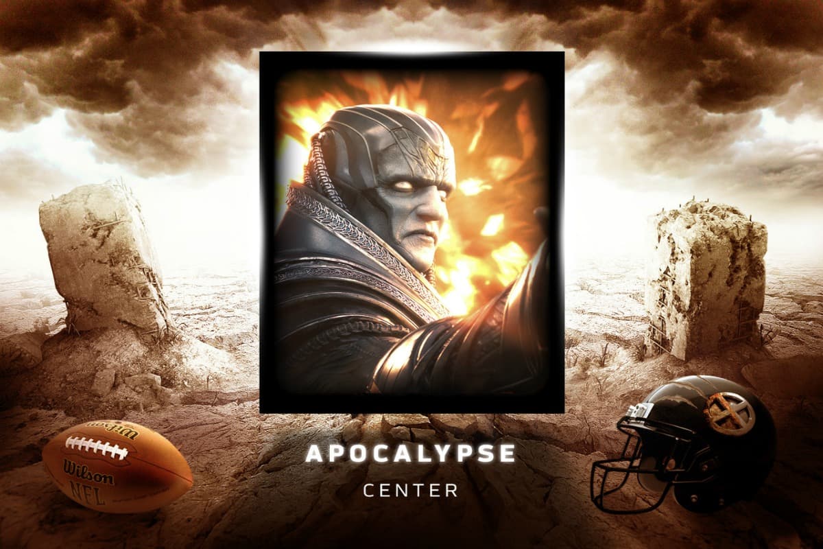 Apocalipsis - Centro: Quién mejor para ser el ancla de la línea ofensiva que el primer mutante de la historia.