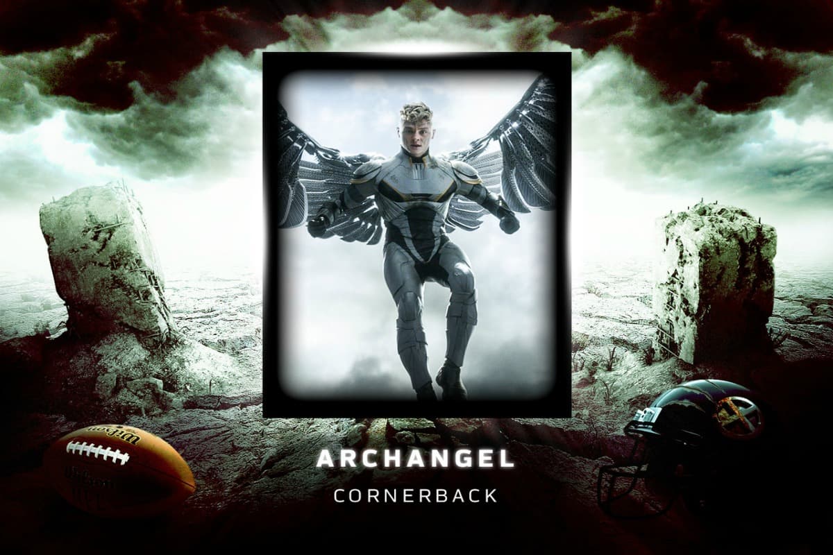 Arcángel - Cornerback: Él podrá contener todo en la esquina, sus alas de acero le da un rango infinito y sus proyectiles pueden tomar cualquier pase con facilidad.