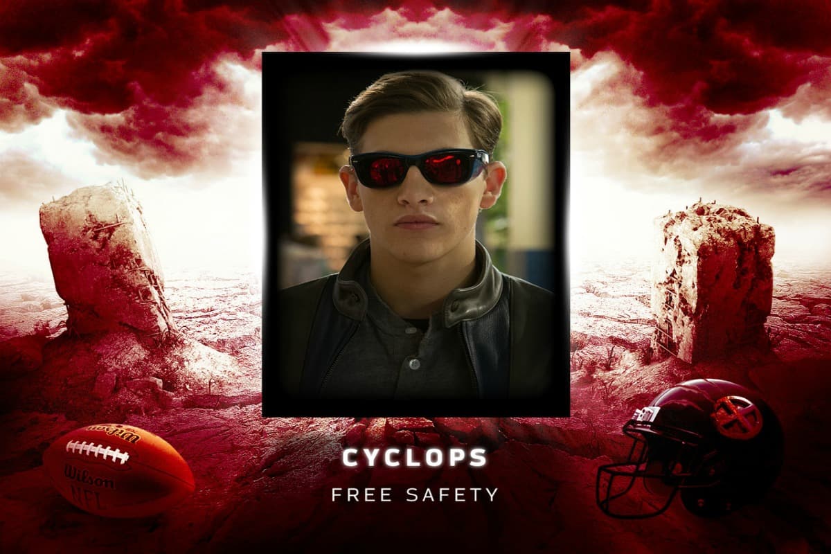 Cíclope – Safety libre: Un líder nato conocido por sus rayos laser en sus ojos, es perfecto para eliminar la pelota en lo profundo del campo.