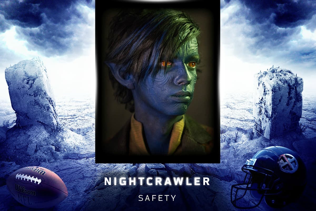 Nightcrawler - Safety: Su habilida única de teleportarse le permite estar en cualquier punto del campo, pero las cenizas que daja atrás podrían ser una distracción.