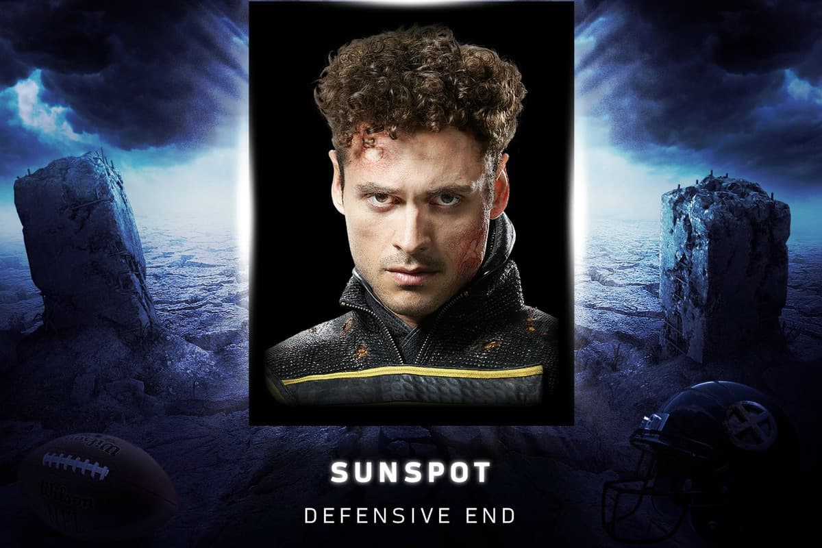 Sunspot – Ala defensiva: Con una vertiginosa velocidad y un gran temperamento, este hombre es literalmente fuego. Quarterbacks ¡cuidado!