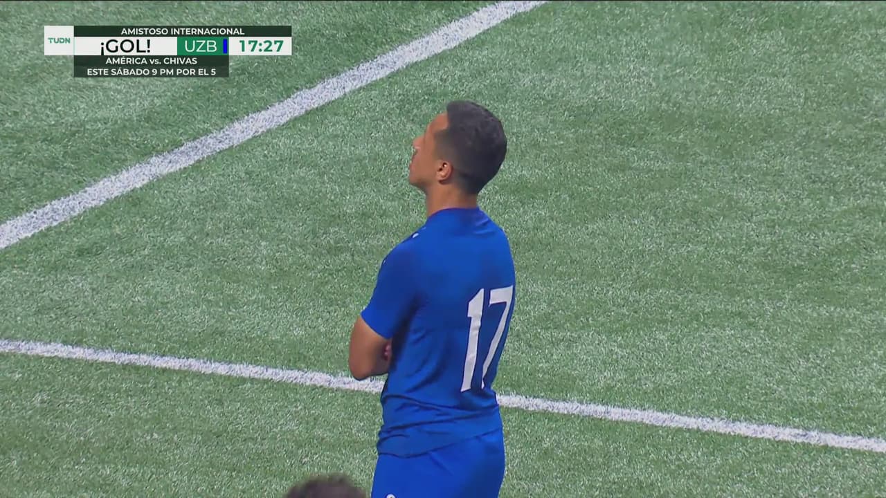 ¡Gol de Uzbekistán! Bobur no perdona la mala marca y anota el 0-1