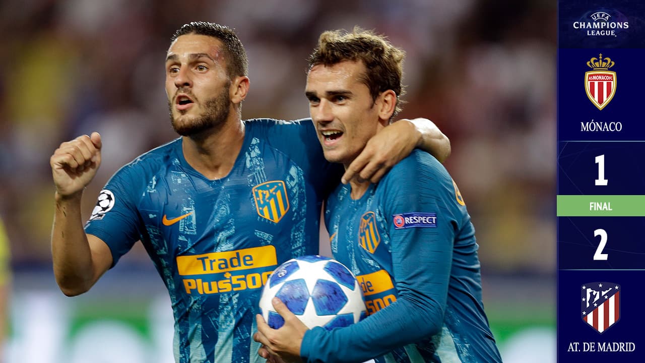 El Atlético de Madrid fue mejor y se llevó una victoria justa en casa del Mónaco